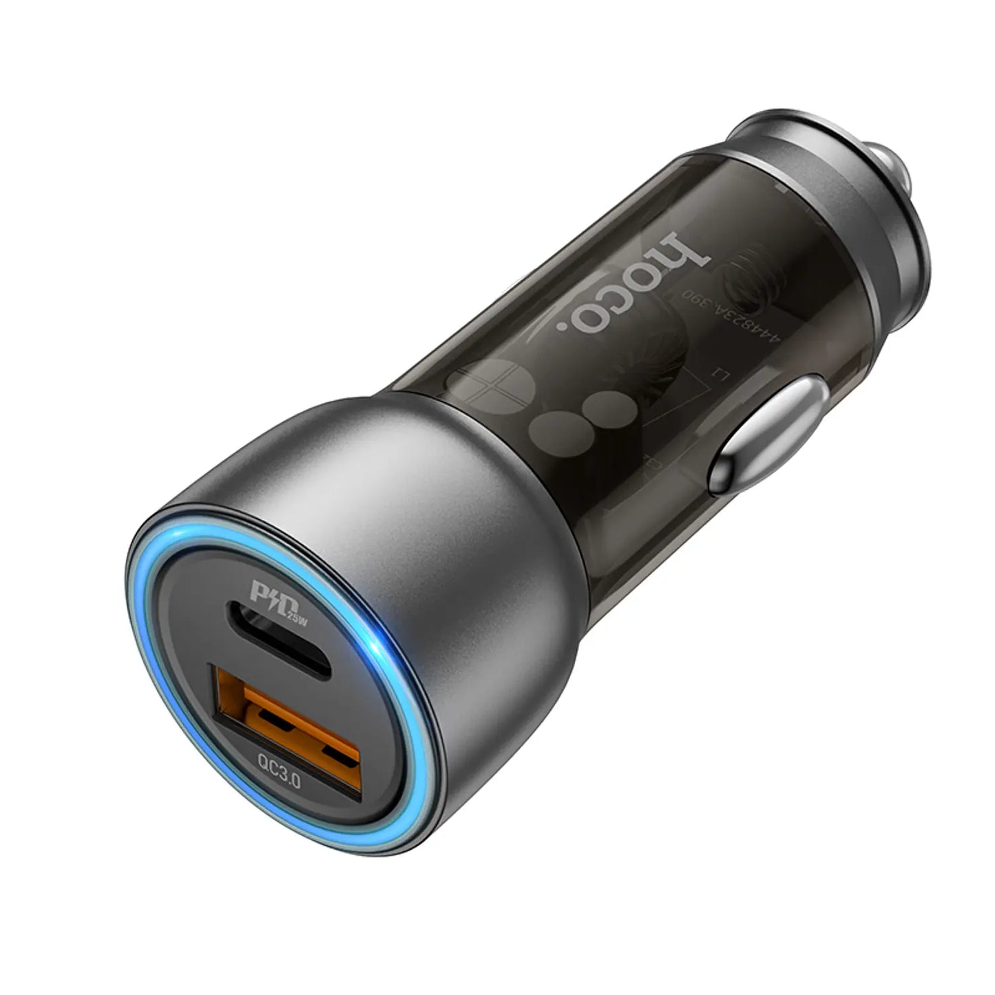 Cargador de Auto Hoco NZ8 Sprinter 43W Dual Port (PD 25W + QC 3.0)