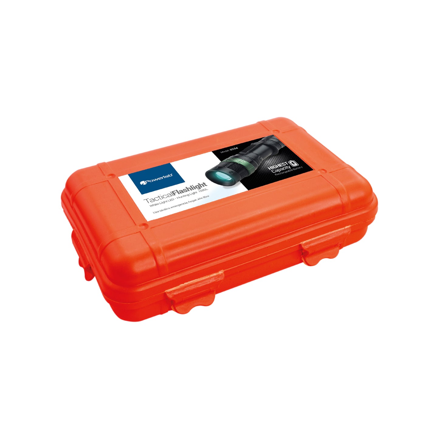 Linterna Táctica Powerlab 8504 LED 1000lm IPX4 con Zoom y Batería 18650