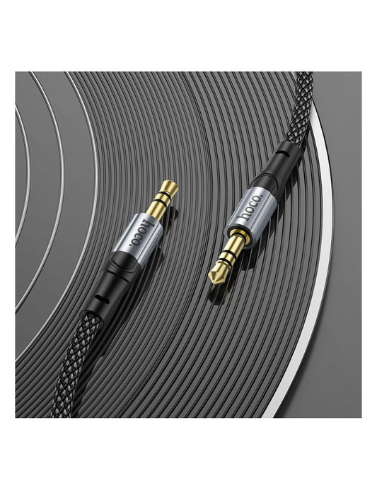 Cable Adaptador Hoco UPA26 AUX 3.5 mm a 3.5 mm (1 m, Negro)