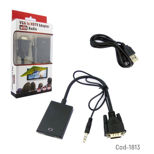 Adaptador VGA a HDMI con Audio