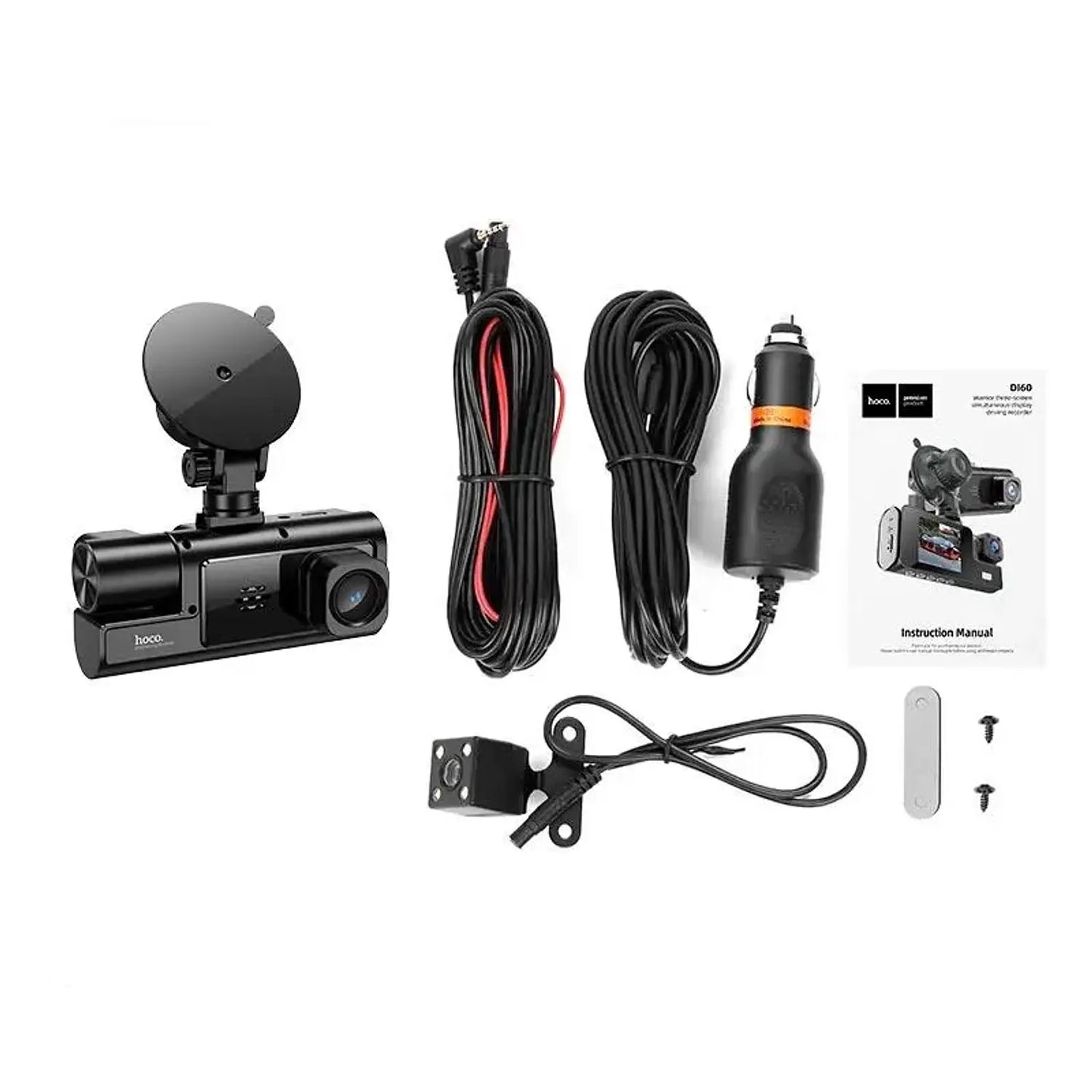 Cámara para Auto Hoco DI60 World DVR 3 Cámaras (720p, Gran Angular)