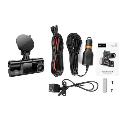 Cámara para Auto Hoco DI60 World DVR 3 Cámaras (720p, Gran Angular)