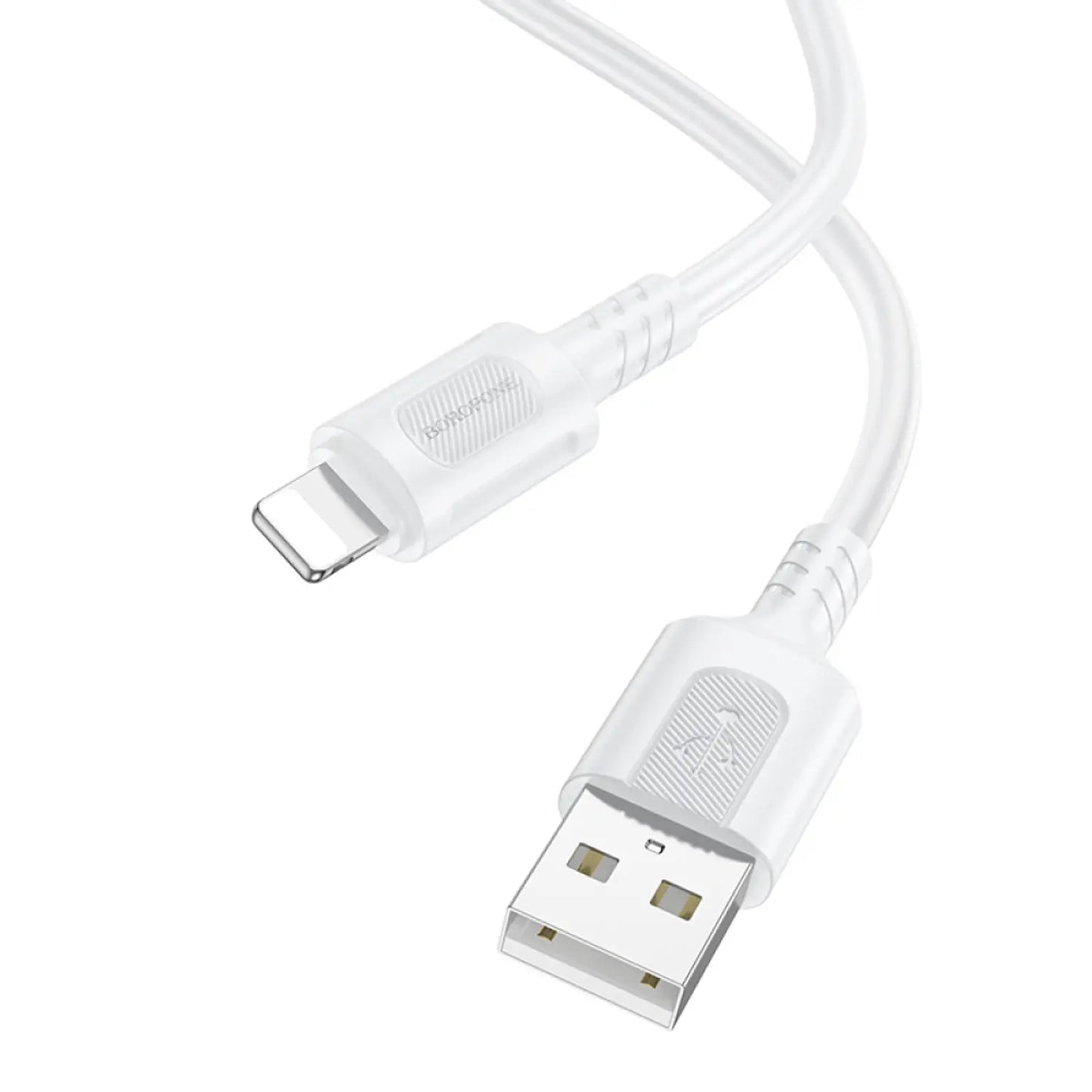 Cable Borofone BX111 Feliz Lightning 1 m (Blanco, PD 27W)