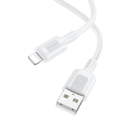 Cable Borofone BX111 Feliz Lightning 1 m (Blanco, PD 27W)