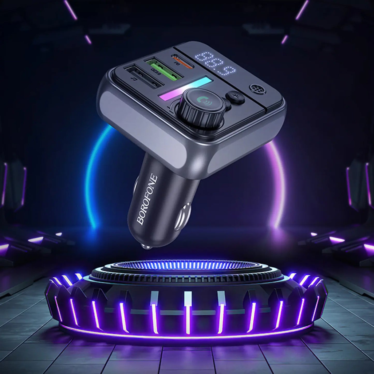 Transmisor FM Borofone BC50 PD20W + QC3.0