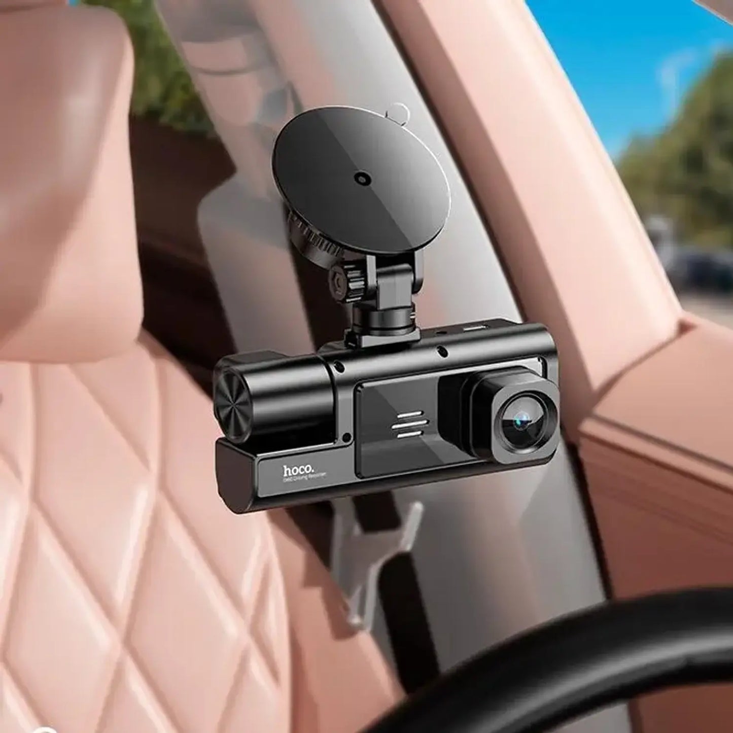 Cámara para Auto Hoco DI60 World DVR 3 Cámaras (720p, Gran Angular)