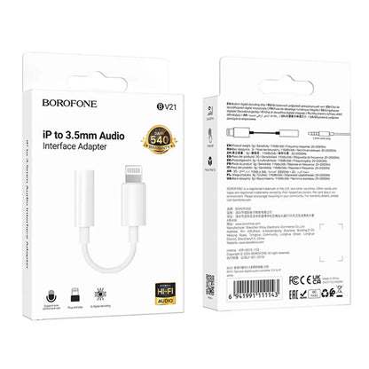 Adaptador Borofone BV21 Genuine iP a 3.5