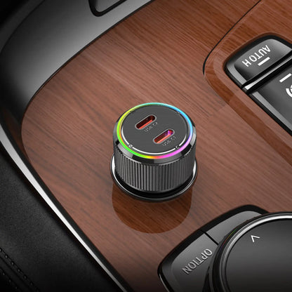 Cargador de Auto Hoco NZ14B Guerrero 50W Dual USB-C + Cable (PD/PPS)