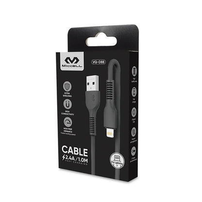 Cable Lightning Miccell VQ-D88 USB a Lightning 1 m (Negro)