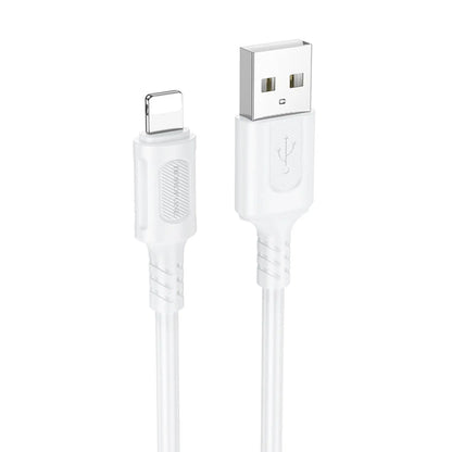 Cable Borofone BX111 Feliz Lightning 1 m (Blanco, PD 27W)