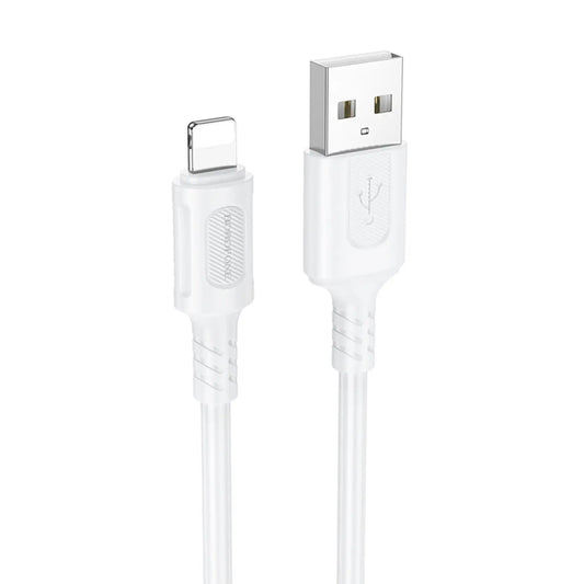 Cable Borofone BX111 Feliz Lightning 1 m (Blanco, PD 27W)