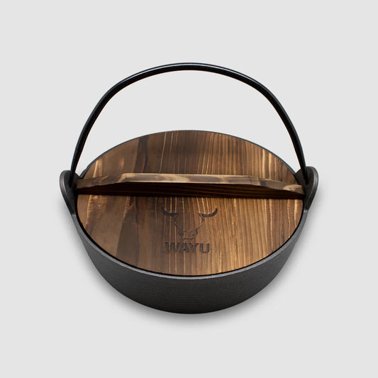 Olla Iron Cast 25 cm con Tapa Madera - Wayu