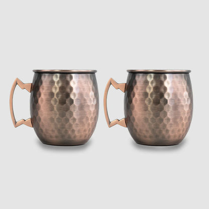 Copper Mug Set 2×600 ml Acero Inox/Cobre - Wayu