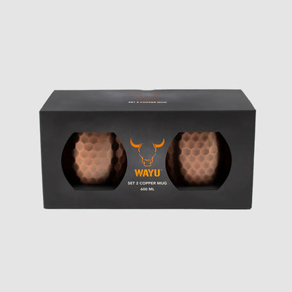 Copper Mug Set 2×600 ml Acero Inox/Cobre - Wayu