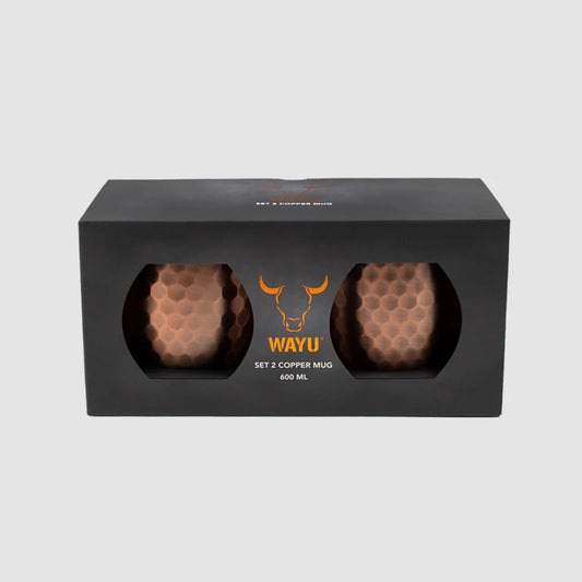 Copper Mug Set 2×600 ml Acero Inox/Cobre - Wayu