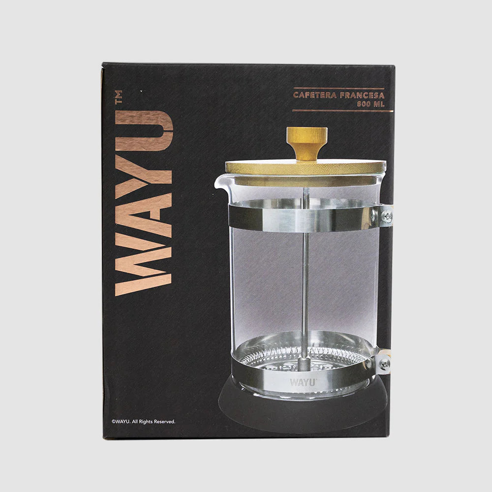 Cafetera Prensa Francesa Vidrio/Acero Inox - Wayu