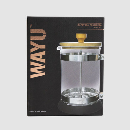Cafetera Prensa Francesa Vidrio/Acero Inox - Wayu