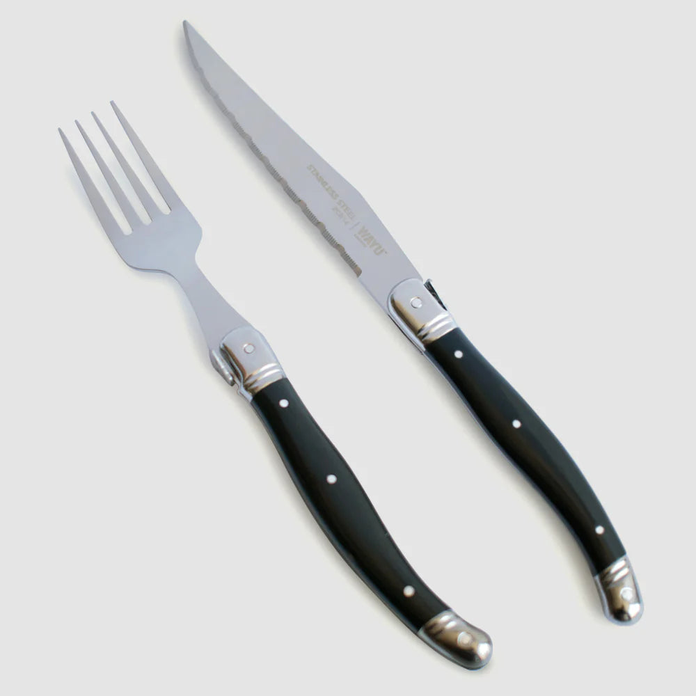 Set Cubiertos 8 pcs Acero Inox con Mango ABS - Wayu