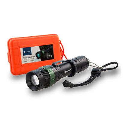 Linterna Táctica Powerlab 8504 LED 1000lm IPX4 con Zoom y Batería 18650