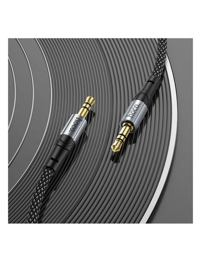 Cable Adaptador Hoco UPA26 AUX 3.5 mm a 3.5 mm (1 m, Negro)
