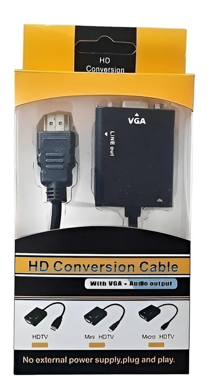 Adaptador HDMI a VGA 1080p con Audio