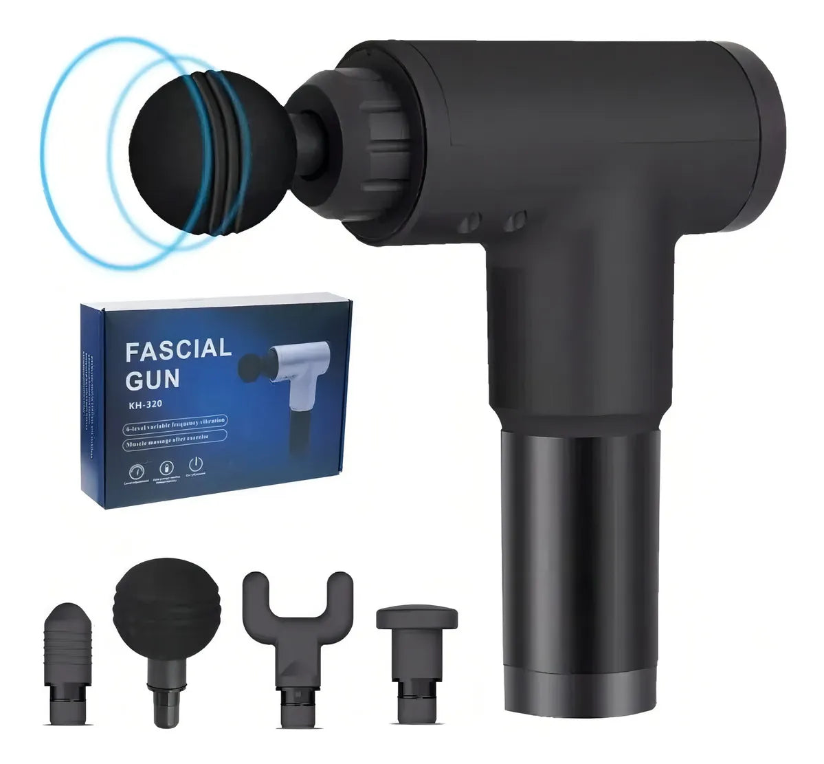 Masajeador Muscular Fascial Gun RH-320 6 Velocidades