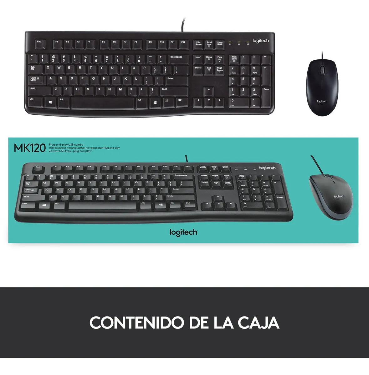 Teclado + Mouse Alámbricos MK120