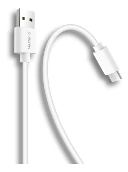 Cable de Carga Rápida Master-G MGcamic USB-A a Micro USB 1 m (Blanco)