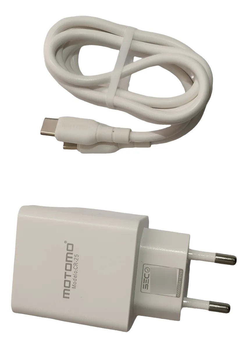 Cargador de Pared Motomo CR25Q 30W USB-C + Dual USB-A + Cable USB-C (SEC)