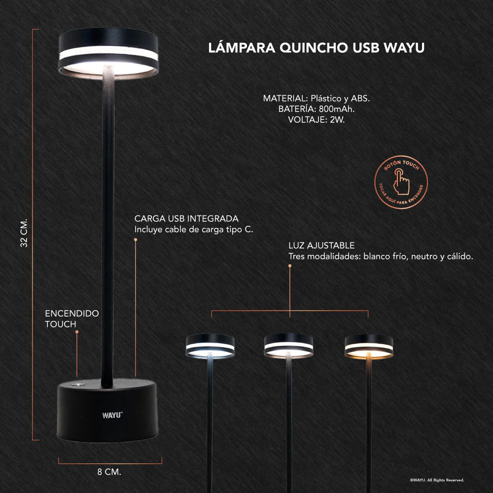 Lámpara Quincho USB Recargable - Wayu