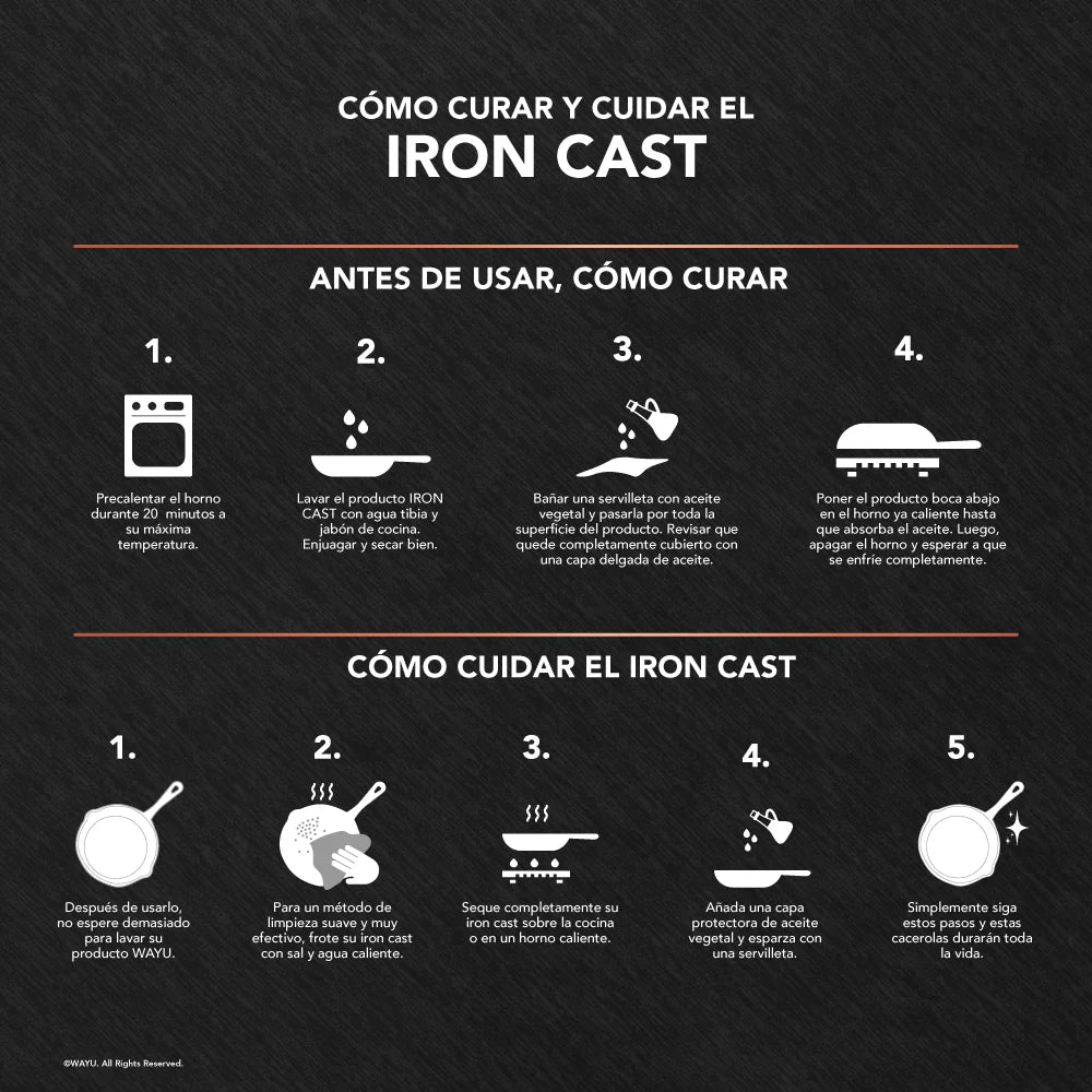 Disco Iron Cast Hierro Fundido con Asas - Wayu