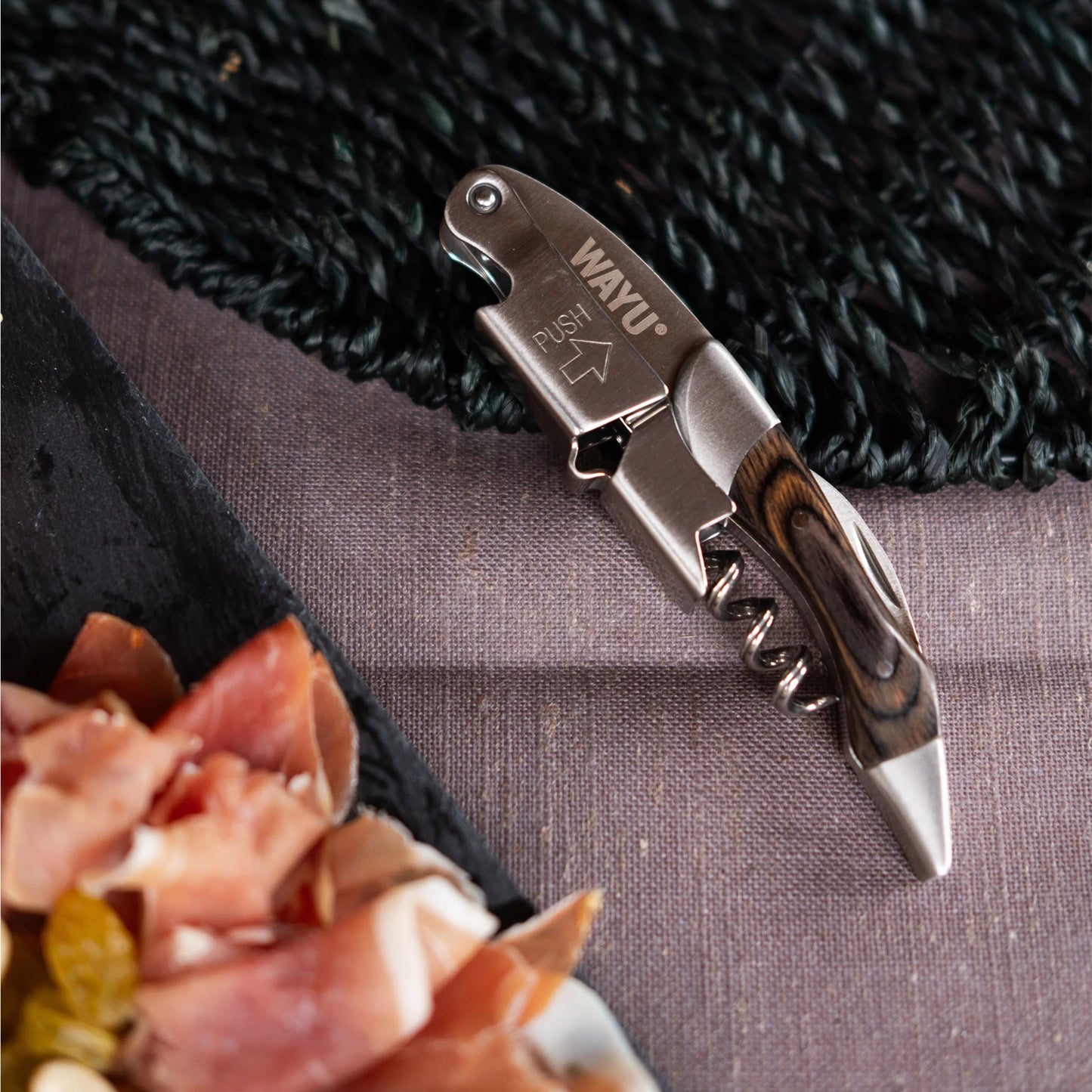 Abridor de Vino Sacacorchos Acero Inox - Wayu