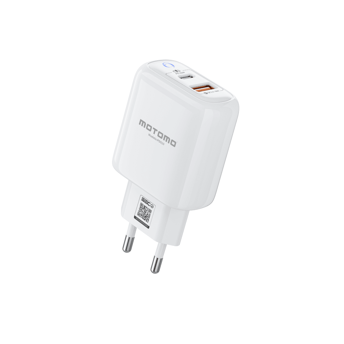 Cargador de Pared Motomo PD010 20W USB-C + Cable Lightning (SEC)
