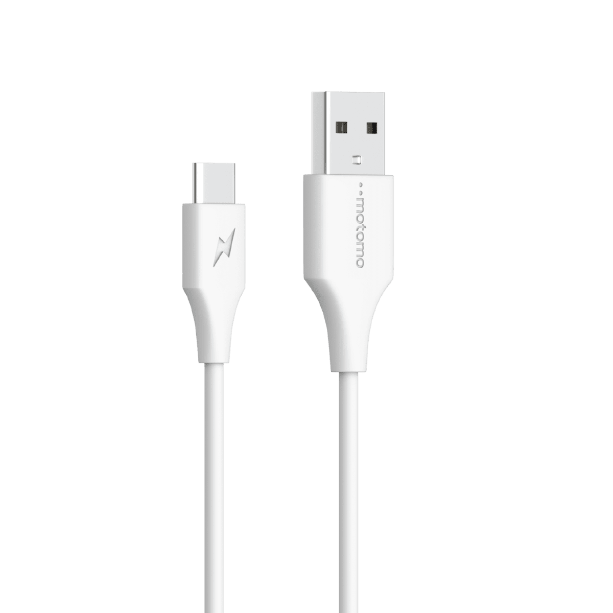 Cable Motomo MO-MAX USB-A a USB-C 1 m (2.4A, Blanco/Negro)