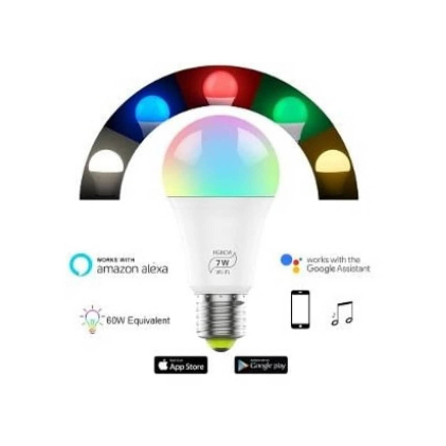 Ampolleta Smart LED Megabright A60 10W E27 WiFi (Multicolor)