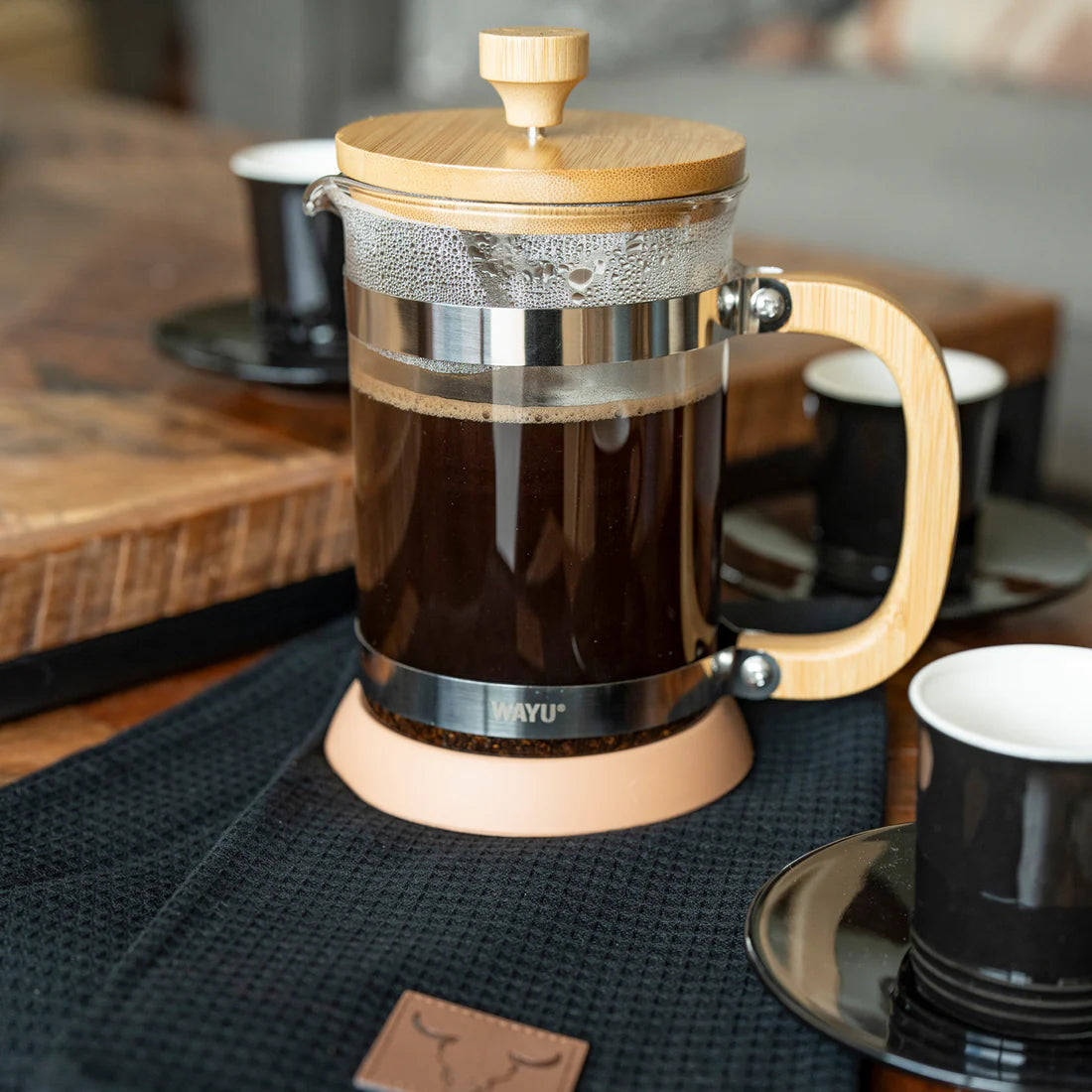 Cafetera Prensa Francesa Vidrio/Acero Inox - Wayu