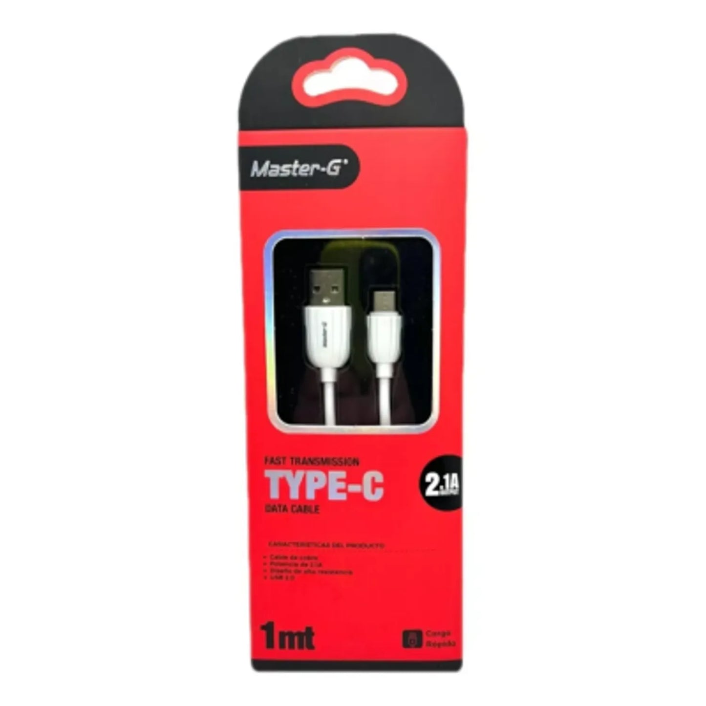 Cable de Carga Rápida Master-G MGCATC USB-A a USB-C 1 m (Blanco)