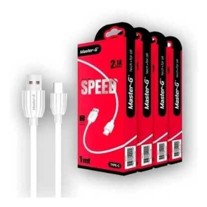 Cable de Carga Rápida Master-G MGCATC USB-A a USB-C 1 m (Blanco)