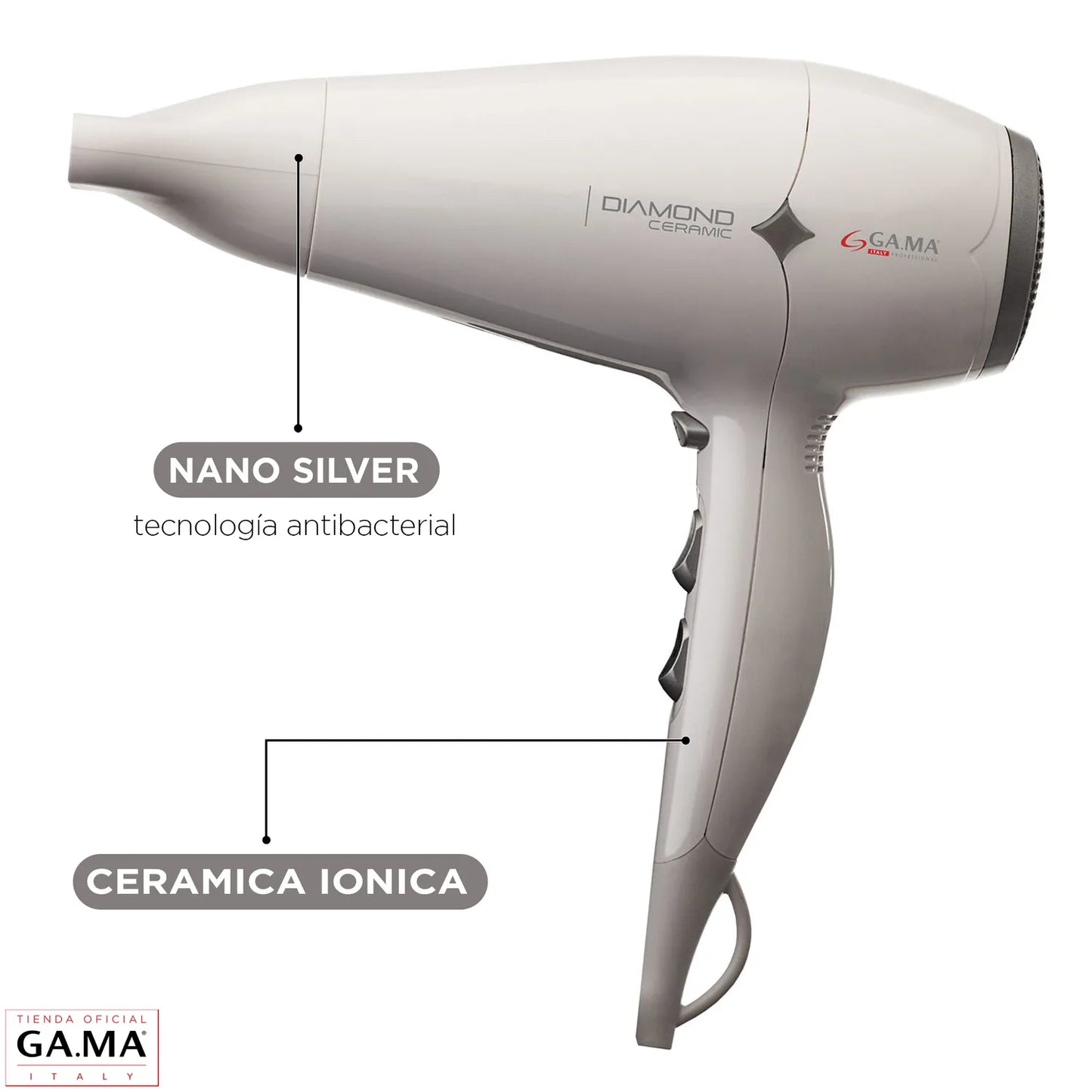 Secador Gama Diamond Ceramic 1900–2300 W